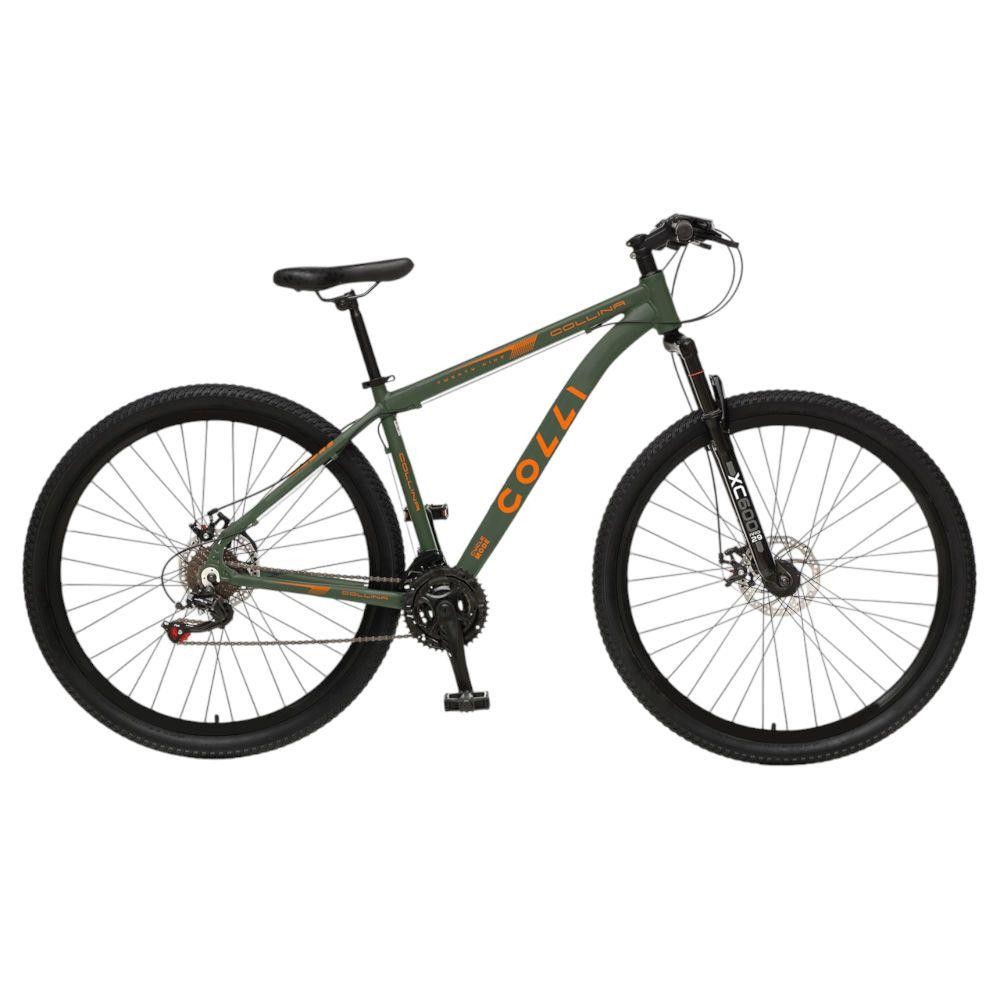Bicicleta Colli Bike Collina Verde Milita Aro 29 freio a disco Câmbio Traseiro Shimano
