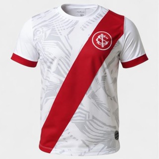 Camisa Internacional RetrôMania Classic Masculina - Branco e Vermelho em Oferta na Shopee
