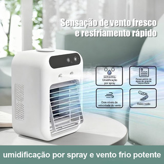 GRANDE Ar Condicionado Climatizador Umidificador Ventilador Portátil Led Quarto Sala Escr…