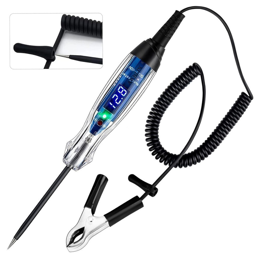 Testador De Circuito LED Digital De Luz De Teste Automotivo 3-60V DC , Resistente Com Voltímetro , Caneta Elétrica De Te