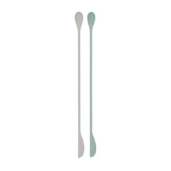 Kit 2 Colheres de Mexer Infantil Silicone Platinum KikkaBoo