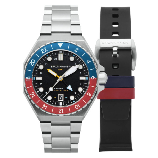 Relógio Spinnaker Dumas Automatic GMT SP-5119-44 44mm | Seiko NH34 GMT, Safira, 300M
