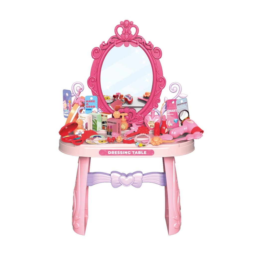Penteadeira Infantil Com Espelho Princesa 46 Pçs Maxi Toys