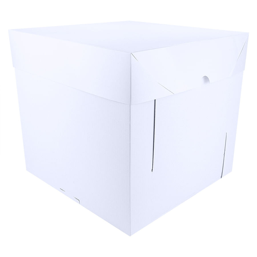 Caixa Cubo Para Bolo Branca 26,5X26,5X25cm ULTRAFEST