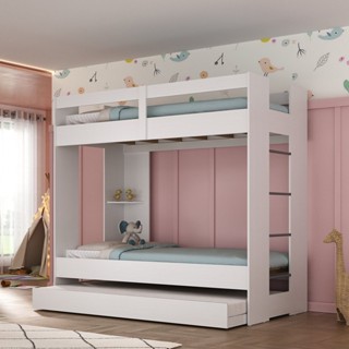 Treliche Juvenil Nassau 1 Prateleira Espresso Móveis Branco/Nogal em Oferta na Shopee