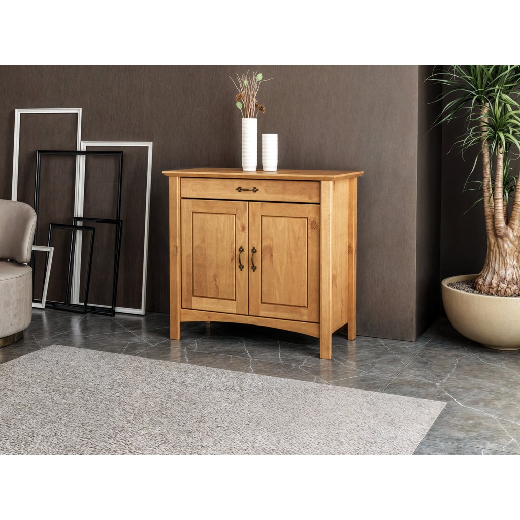 Buffet Aparador Madeira Maciça 2 Portas 1 Gaveta Bella 93 em Oferta na Shopee