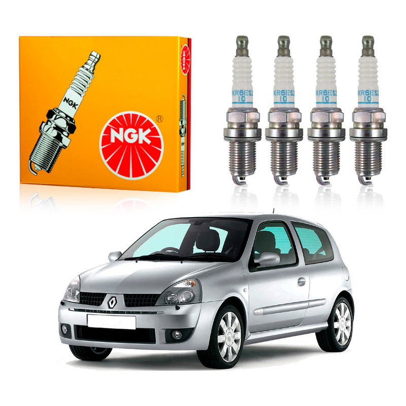 Jogo Velas Ngk Clio 1.6 16v 2003 A 2009 em Oferta na Shopee