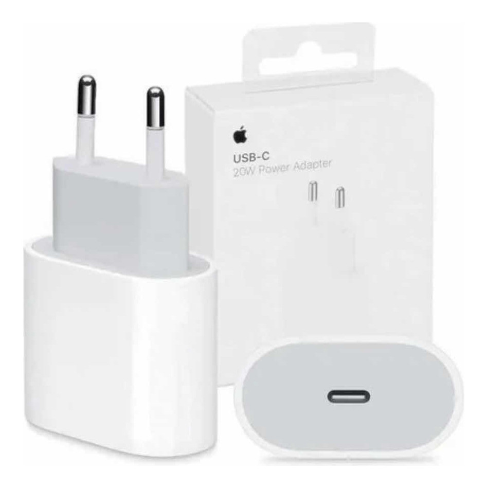  Carregador Fonte 20w iPhone X 11 12 13 14 Cor Branco