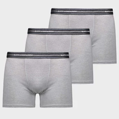 Kit 3 Cuecas Lupo Boxer Algodão com Elastano Cinza