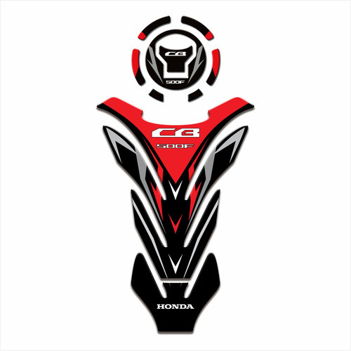 Adesivo Protetor Tanque Tankpad e Bocal 3d Resinado para Moto Honda Cb 500F 500 F MS046
