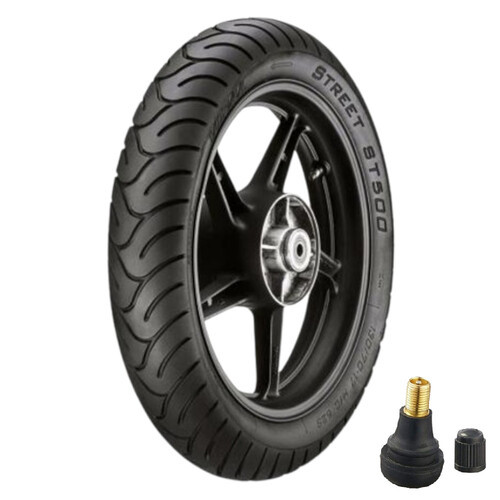 Pneu Scooter 120/70-14 61p Tubeless Traseiro St500 Vipal + Bico Tr412