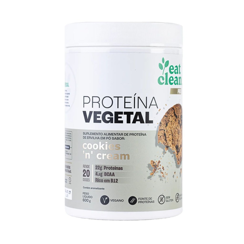 Proteína Vegetal - 600g Cookies and Cream - Eat Clean em Oferta na Shopee