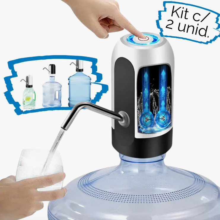 KIT 1 Bebedouro Bomba Elétrica P Galão Água Garrafão Recarregável em Oferta na Shopee