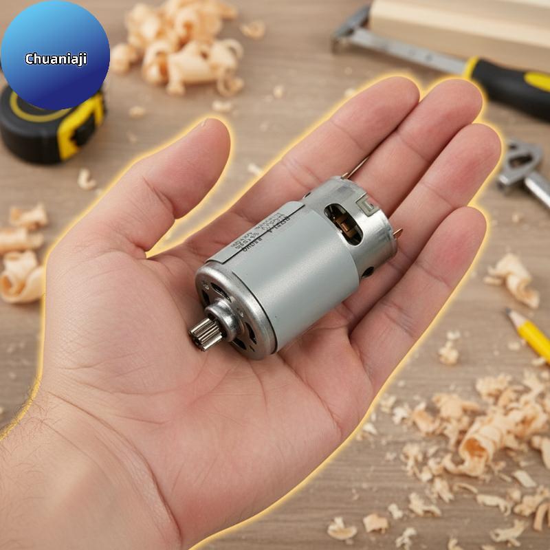 Motor DC RS550 Resistente Chuaniaji 28000RPM 21V Com Engrenagem 14/12 Ideal Para Serras Elétricas BR