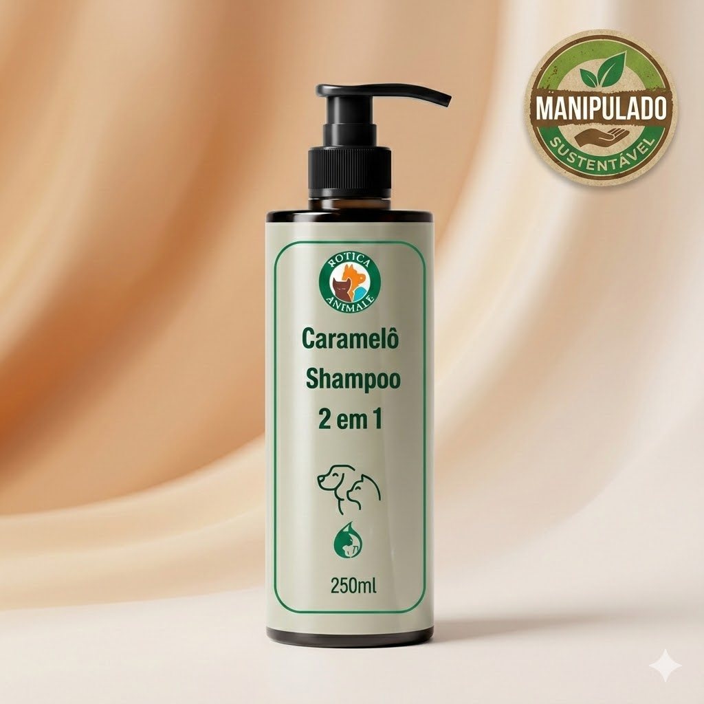 Shampoo 2 em 1 Caramelô para Cães | Botica Animale Petcare | 250ml | Manipulado