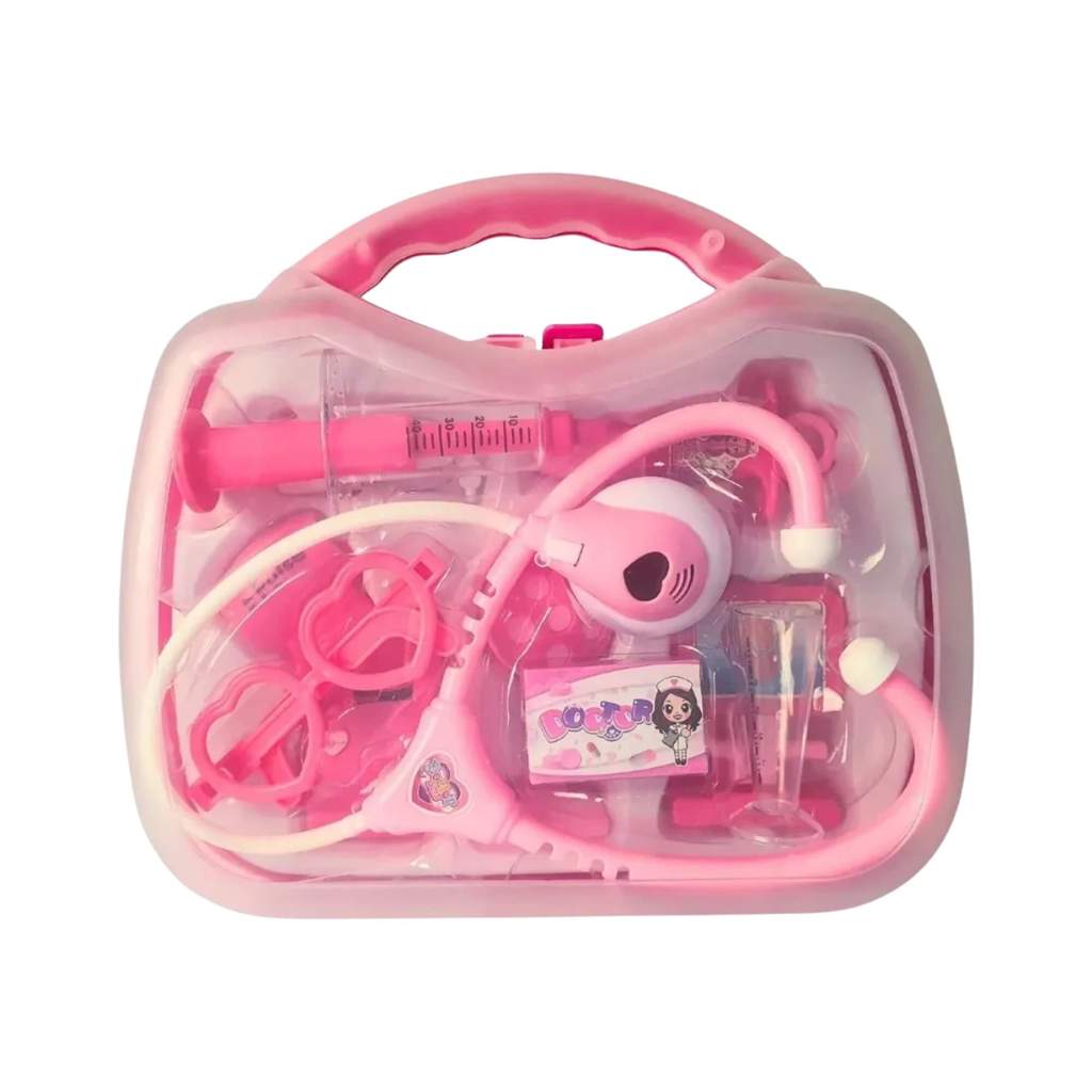 Maleta Médica Infantil Com Luz Som E 10 Acessórios Rosa BBR - R2979
