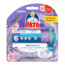 Gel Adesivo Pato desodorizador Sanitário Lavanda com 6 Discos + Aparelho aplicador