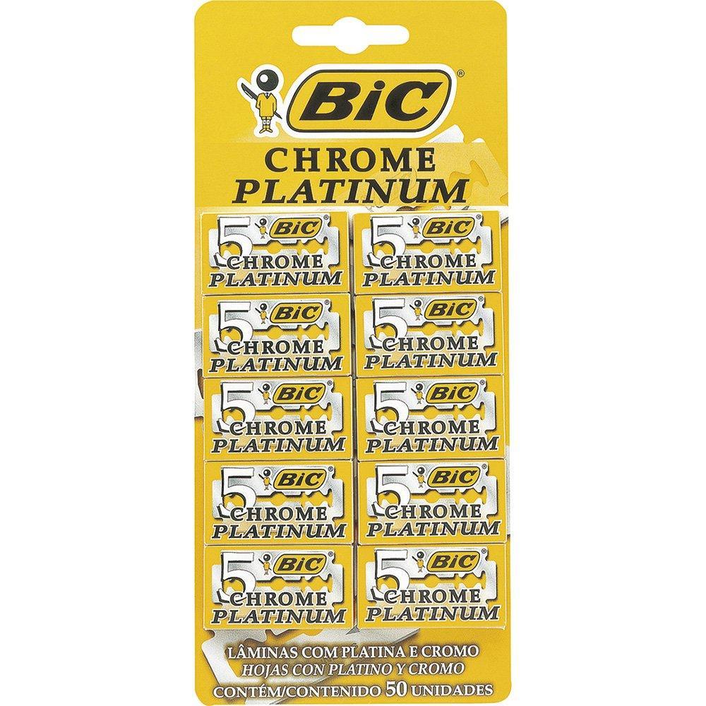 Lâmina Bic Chrome Platinunm 10 Embalagens com 5 Unidades