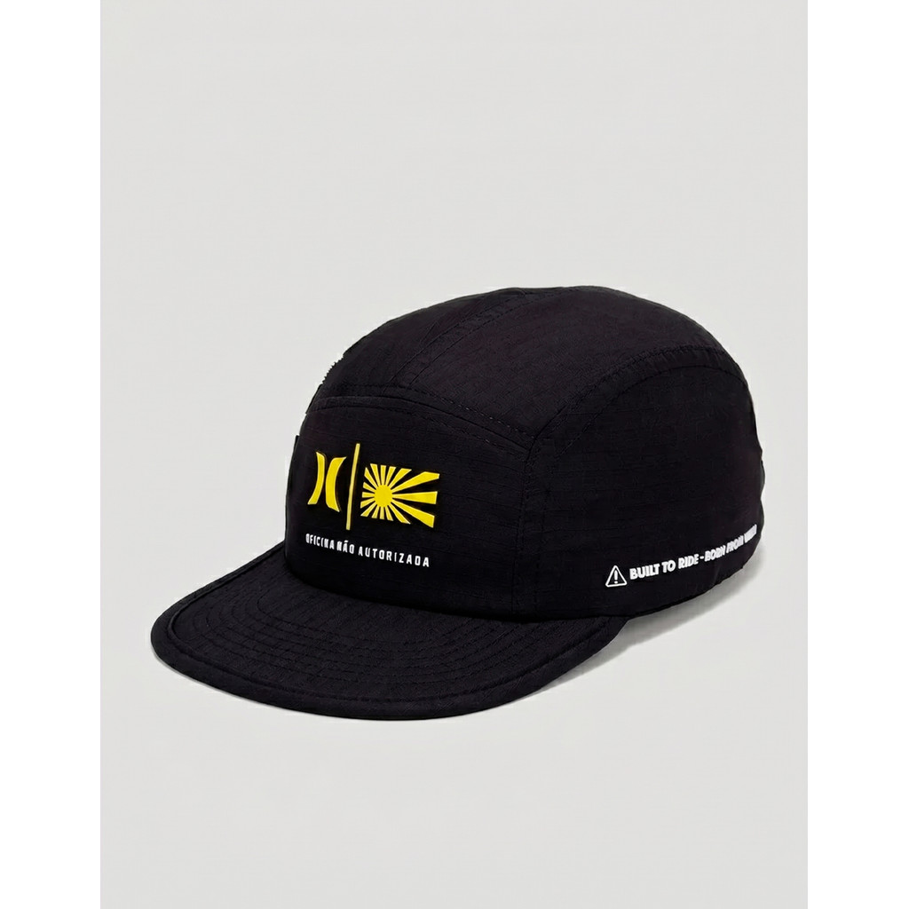 Boné Five Panel Hurley Original Aba Flexivel Shibuya Preto