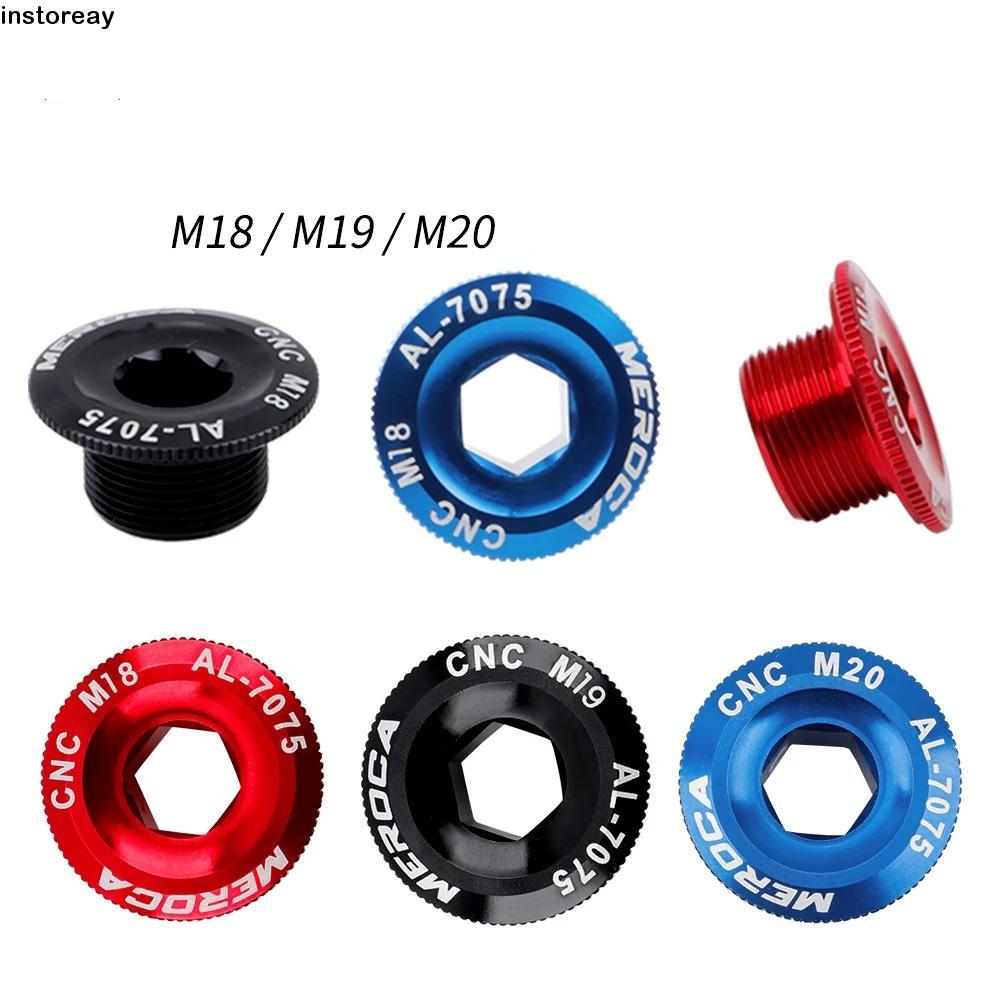 INSTOREAY Parafusos De Pedaleira M18/M19/M20 MTB Eixo Suporte Inferior Peças Da Bicicleta Liga Alumínio Manivela Capa