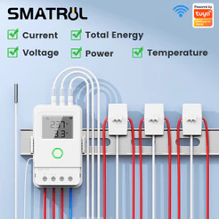 SMATRUL Tuya WiFi Smart power Meter APP Visualização Remotamente Transformador De Corrente Sem Contato De Três Canais Di