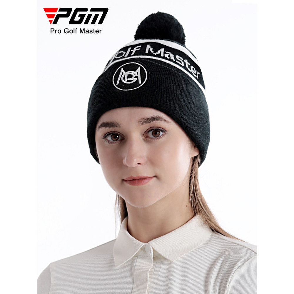 PGM Novo Produto Boné de Golfe Senhoras 24 Inverno Quente Pompom Chapéu Confortável Chapéu de Malha Chapéu de Lã de Golf