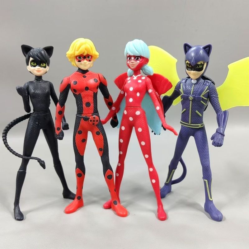 Produtos mais vendidos Miracle Girl Ladybug Girl Black Cat Nonier Figura móvel, modelo de figura de personagem colecioná