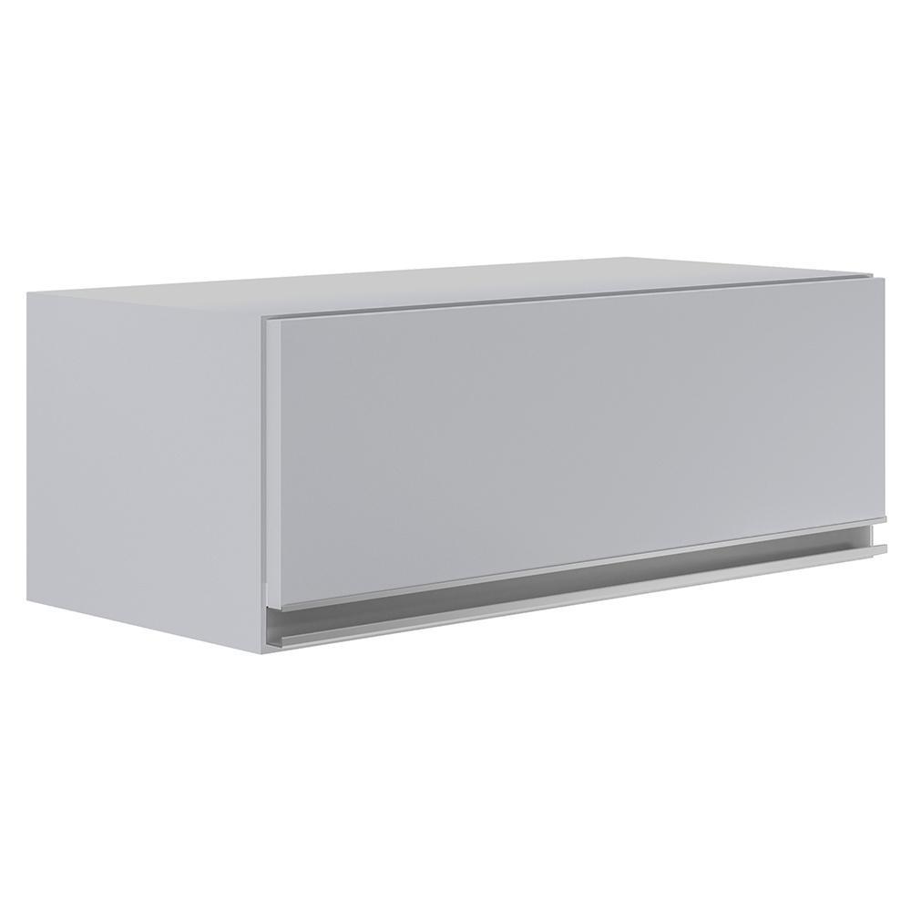 Armário de Cozinha Aéreo Geladeira 70cm Texas Cinza Claro - Lumil