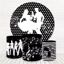 Kit Capa Painel Redondo + Trio Capa Cilindros Decoração Anos 80 | Receba Logo