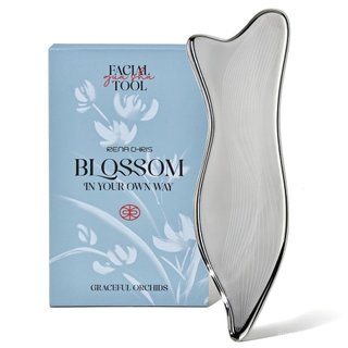 Rena Chris Ferramenta Facial de Aço Inoxidável - Placa de Acupressão para Massagem e Modelagem Facial Li ZE0G