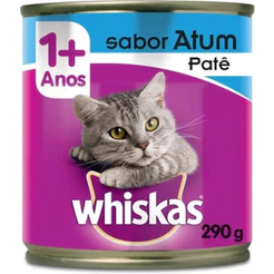 Ração Úmida Patê para Gatos Adultos Lata Sabor Atum 290g Whiskas
