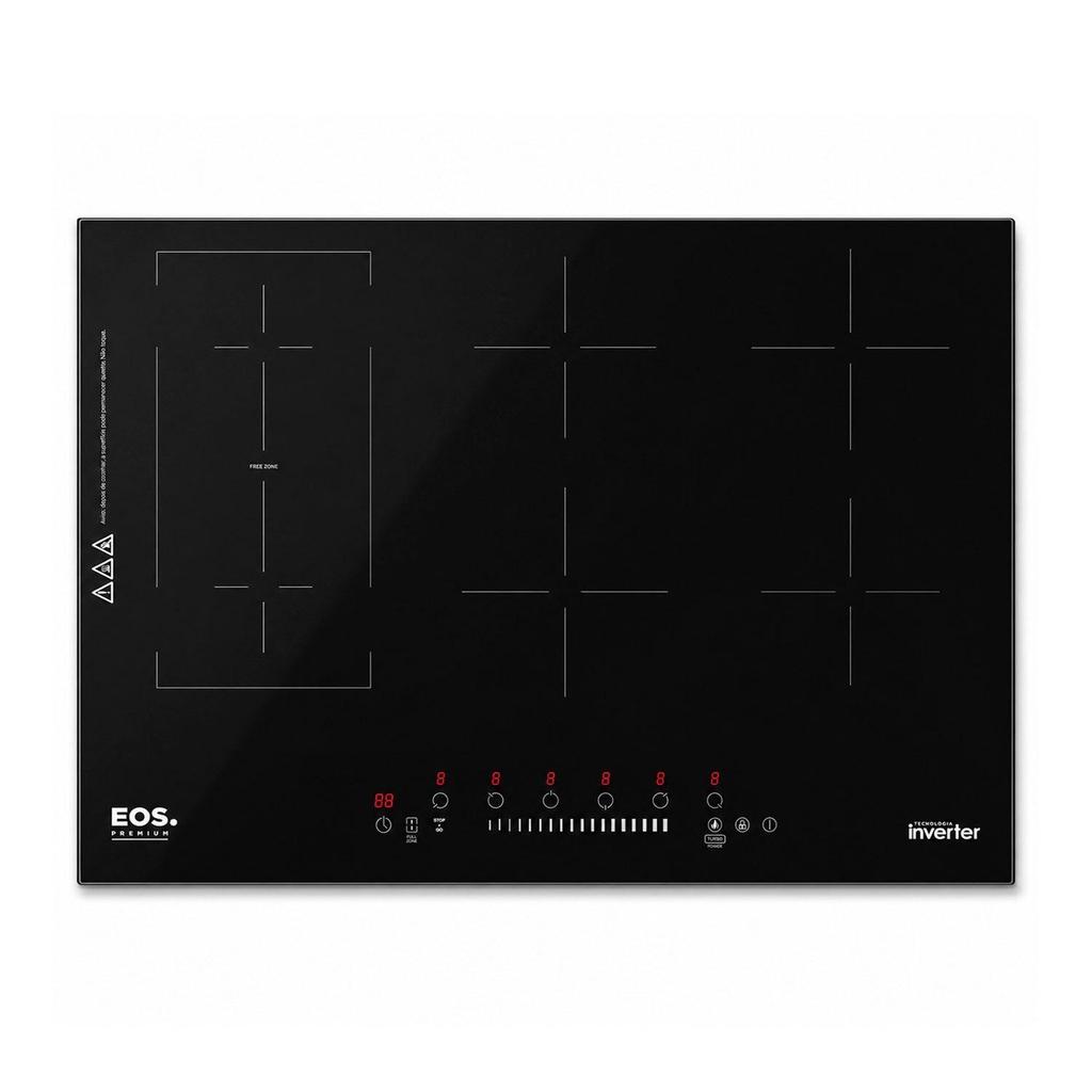 Cooktop de indução EOS de 6 zonas Freezone Inverter, 90 cm, preto