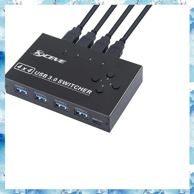 [Bcd] USB 3.0 Switcher KM Switch 4 Computador Laptop PC Desktops Hub Splitter KVM Para Pro Teclado Mouse Acessórios