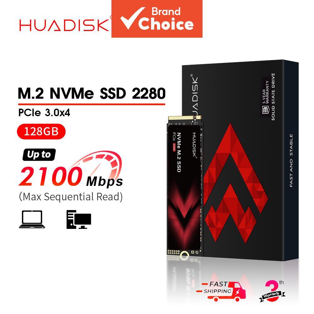 HUADISK SSD NVMe 128 GB PCIe 3.0 2280, unidade de armazenamento interno para PC 