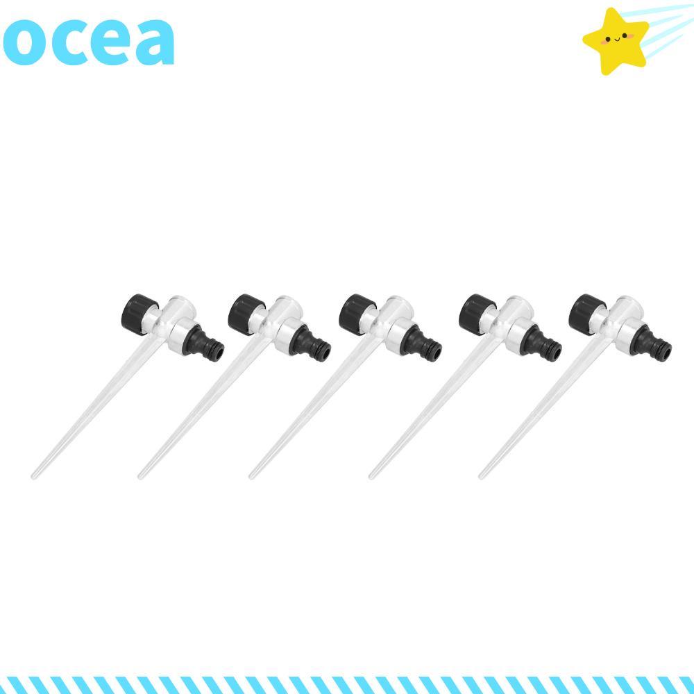 OCEA 5 Pcs Espiga De Aspersão De Gramado , Base De Pico Prateado De Liga De Zinco , Rosca Fêmea De 1/2 Polegada