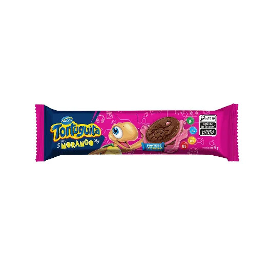 Biscoito Tortuguita Recheado Morango Arcor 86g