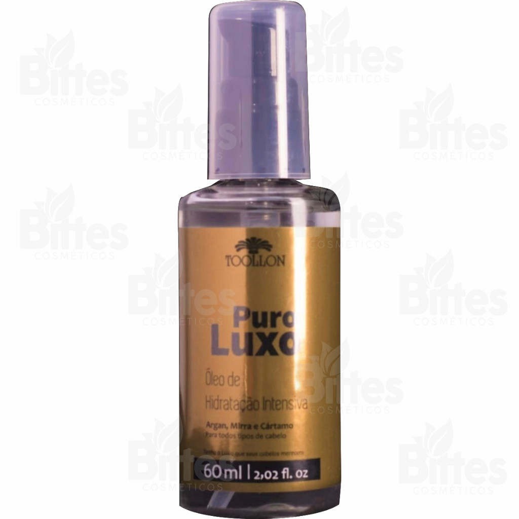 ÓLEO DE TRATAMENTO TOOLLON PROFESSIONAL PURO LUXO ARGAN, MIRRA E CÁRTAMO HIDRATAÇÃO E BRILHO