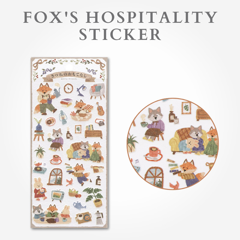 Mind Wave Merry Friends Sticker - Fox's Hospitality 81912