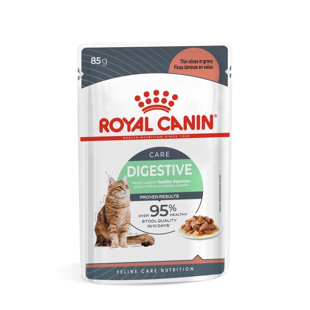Royal Canin Gatos Sache Digest Care Pedaços Sensitive 85g em Oferta na Shopee