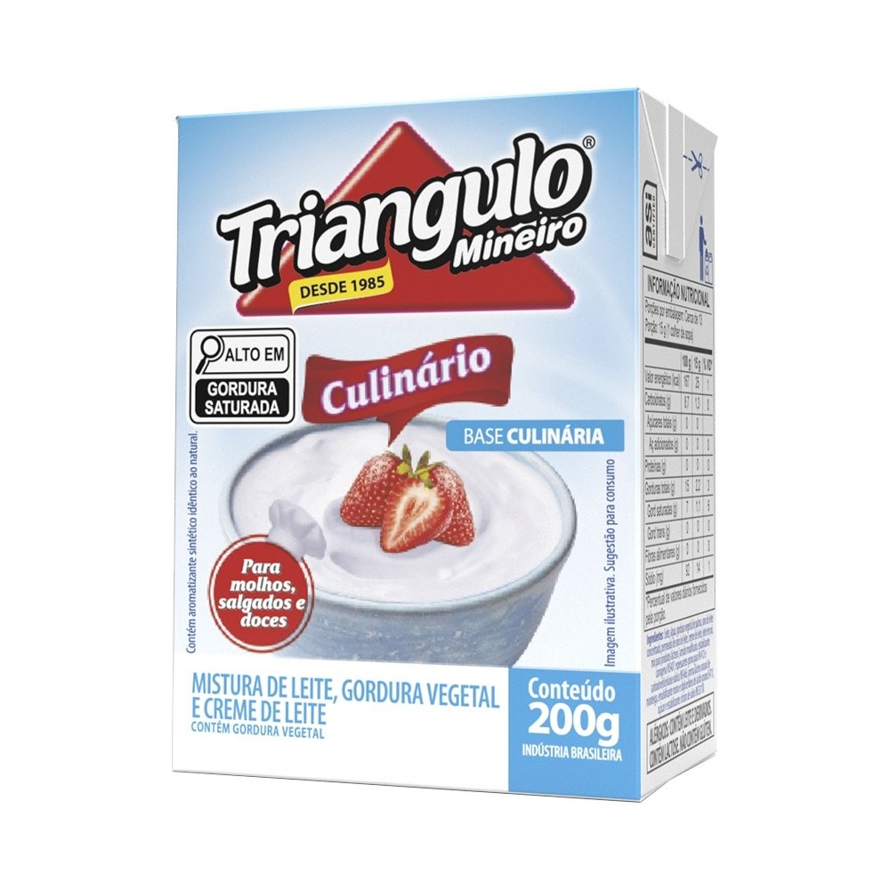 Creme de Leite Triângulo Base Culinária 200g - Embalagem com 27 Unidades em Oferta na Shopee