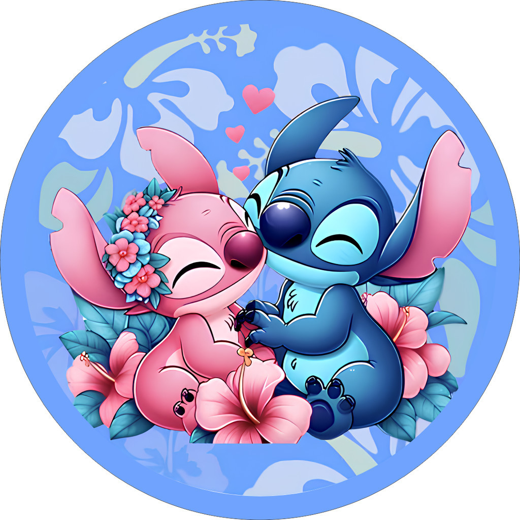 Painel Redondo Stitch Festa | Vários Modelos | Tecido Premium | 150x150cm 50x50cm | Frete Grátis Brasil em Oferta na Shopee