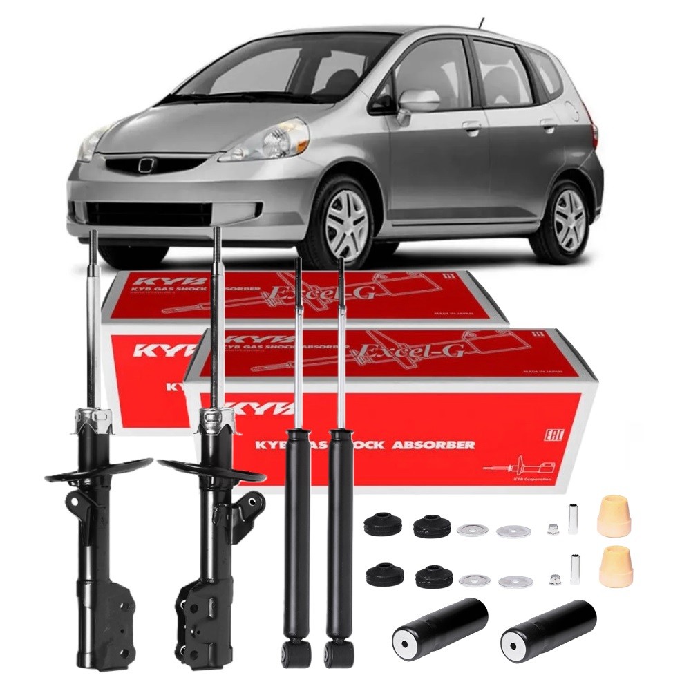4 AMORTECEDORES KAYABA HONDA FIT 2003 ATÉ 2008 em Oferta na Shopee