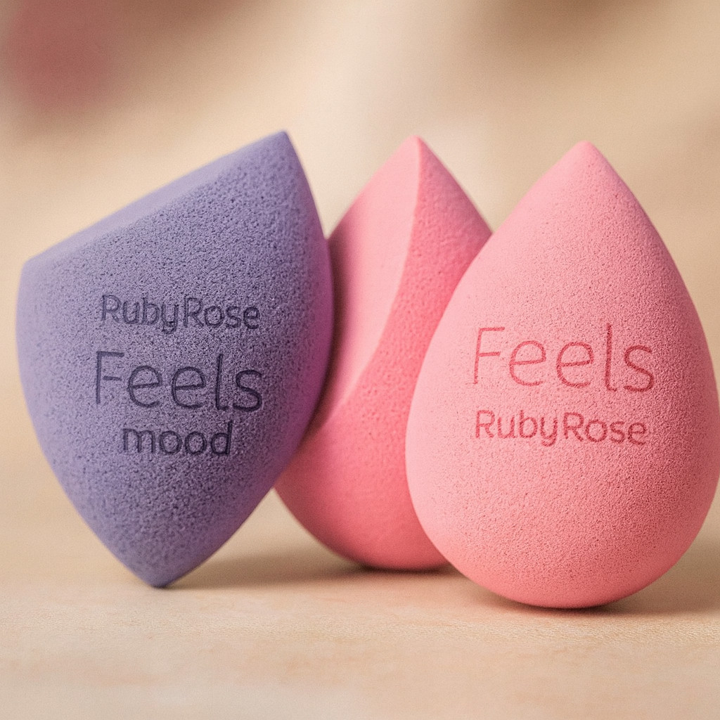 Esponja De Maquiagem Feels Precisão Para Pó e Base By Ruby Rose