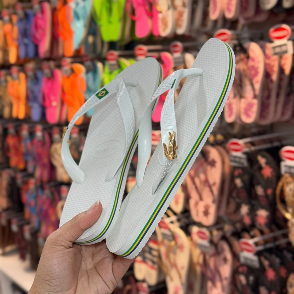 Havaianas Brasil + Pin Jacare em Oferta na Shopee