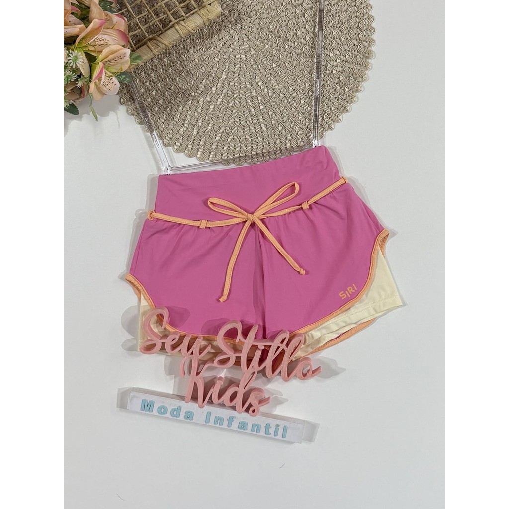 Shorts Infantil Siri Kids Duda Superação Rosa 41824