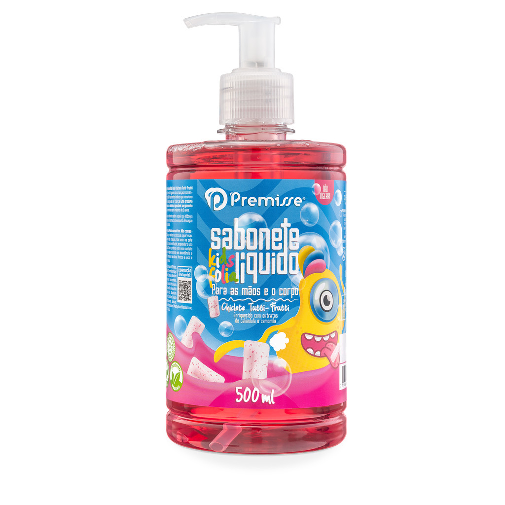 Sabonete Líquido Kids Chiclete Tutti-Frutti 500ml - Premisse