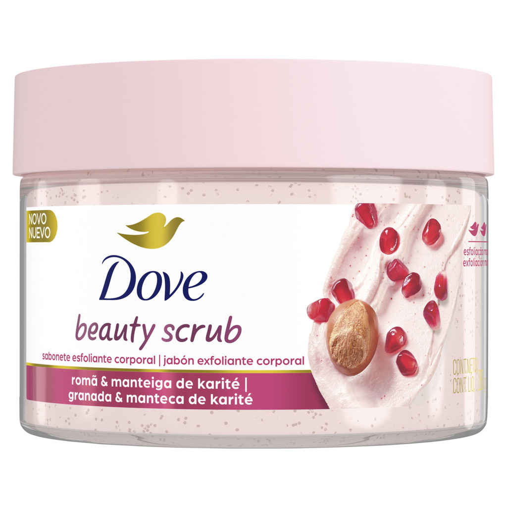 Esfoliante Corporal Dove Beauty Scrub Romã & Manteiga De Karité Com 280g