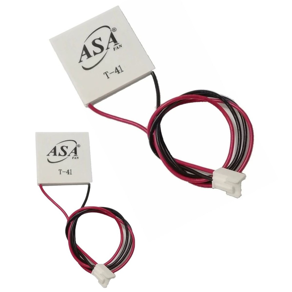 Kit 2 Pastilha Termoelétrica Peltier T41 Placa 40x40mm Asafan Refrigeração