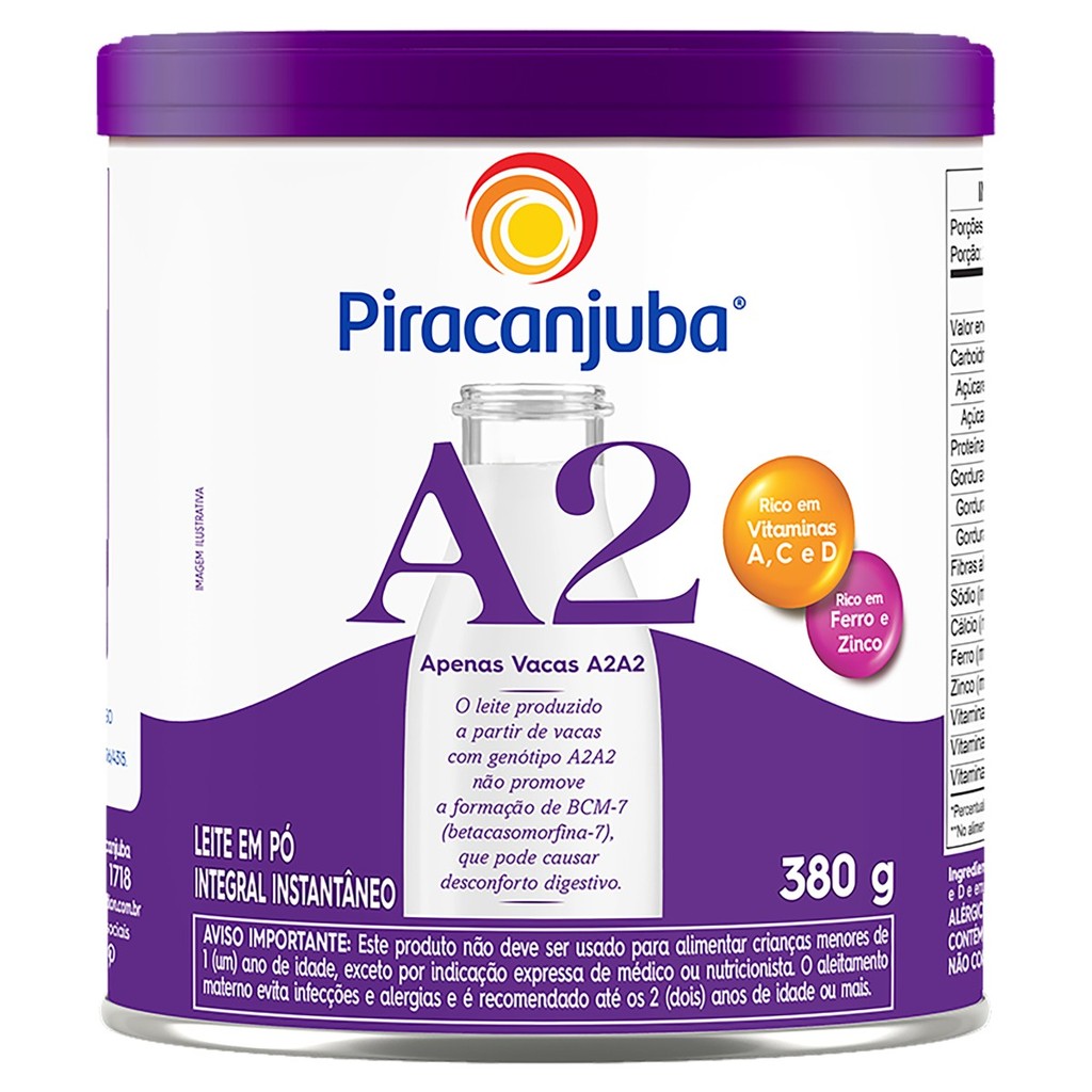 Leite em Po A2 Integral Instantaneo Piracanjuba 380g Lata em Oferta na Shopee