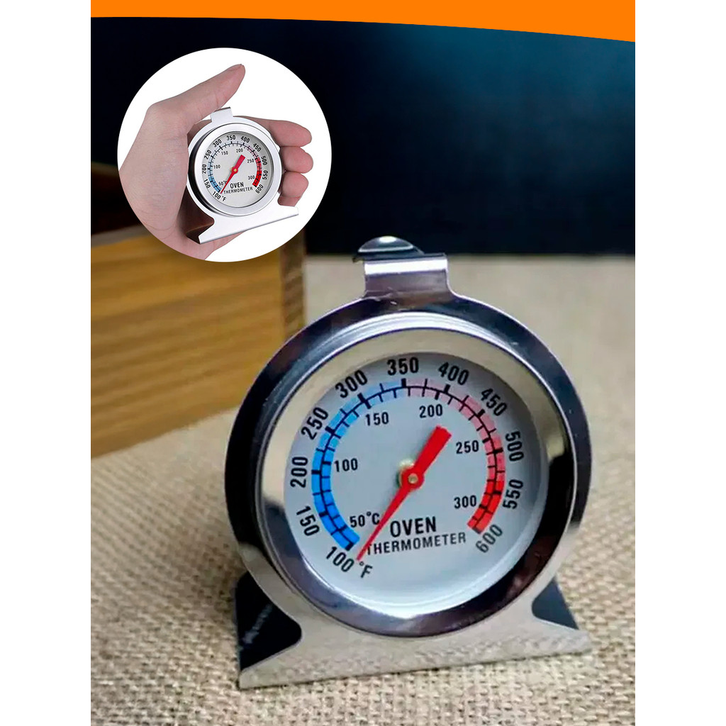 Termômetro Culinário Em Inox,Mede Temperatura Entre 40 e 300 ºC no forno. Nano Shop